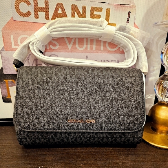 Michael Kors Handbags - Michael Kors Black Logo Convertible Crossbody  Bag